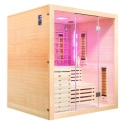 Sauna na podczerwień z kamieniem solnym 180x160x200 cm 4-osobowa Infrared