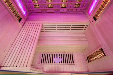 Sauna na podczerwień z kamieniem solnym 180x160x200 cm 4-osobowa Infrared