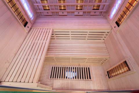Sauna na podczerwień z kamieniem solnym 180x160x200 cm 4-osobowa Infrared