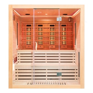 Sauna na podczerwień z kamieniem solnym 200x180x200 cm 4-osobowa Infrared Xl