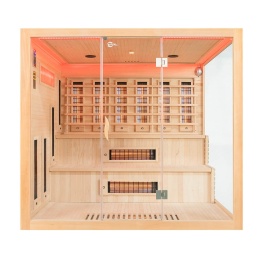 Sauna na podczerwień z kamieniem solnym 220x200x200 cm 4-osobowa Infrared XXl
