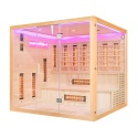 Sauna na podczerwień z kamieniem solnym 220x200x200 cm 4-osobowa Infrared XXl