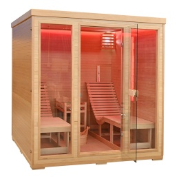 Sauna ogrodowa sucha z piecem HARVIA 8kW 180x180x190 cm 2 osobowa