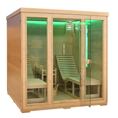 Sauna ogrodowa sucha z piecem HARVIA 8kW 180x180x190 cm 2 osobowa