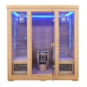 Sauna ogrodowa sucha z piecem HARVIA 8kW 180x180x190 cm 2 osobowa