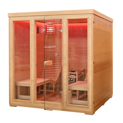 Sauna ogrodowa sucha z piecem HARVIA 8kW 180x180x190 cm 2 osobowa
