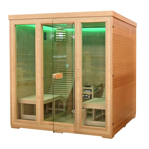 Sauna ogrodowa sucha z piecem HARVIA 8kW 180x180x190 cm 2 osobowa