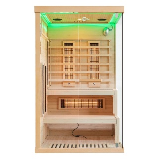 Sauna na podczerwień z kamieniem solnym 120x120x200 cm 2-osobowa Infrared