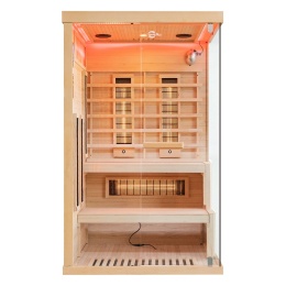 Sauna na podczerwień z kamieniem solnym 120x120x200 cm 2-osobowa Infrared