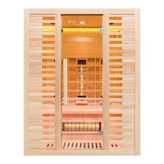 Sauna na podczerwień z kamieniem solnym 150×110×190 cm, 3-osobowa Infrared