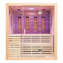 Sauna na podczerwień z kamieniem solnym 180x160x200 cm 4-osobowa Infrared