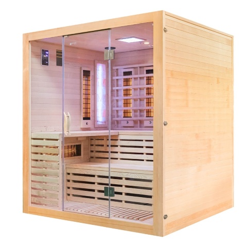 Sauna na podczerwień z kamieniem solnym 180x160x200 cm 4-osobowa Infrared