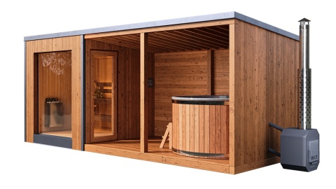 Sauna ogrodowa modułowa 600x220x255 cm Combo L6 Complex