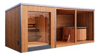 Sauna ogrodowa modułowa 600x220x255 cm Refresh Xl Complex