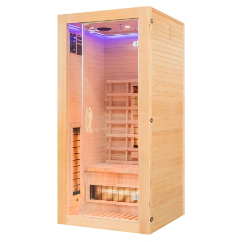Sauna ogrodowa na podczerwień 90x90x190 cm 1-osobowa Infrared