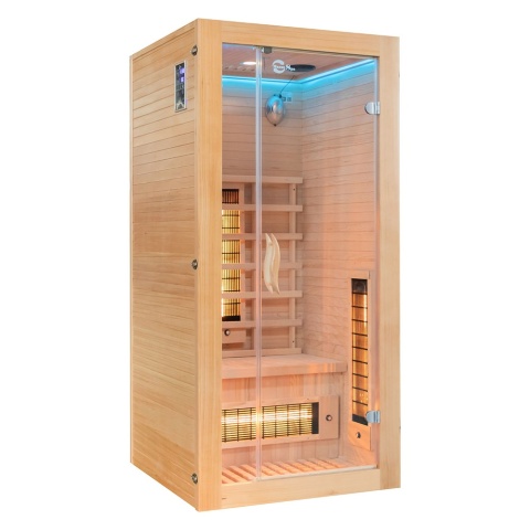 Sauna ogrodowa na podczerwień 90x90x190 cm 1-osobowa Infrared