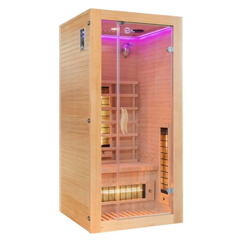 Sauna ogrodowa na podczerwień 90x90x190 cm 1-osobowa Infrared