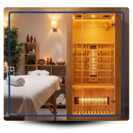 Sauna ogrodowa na podczerwień 90x90x190 cm 1-osobowa Infrared