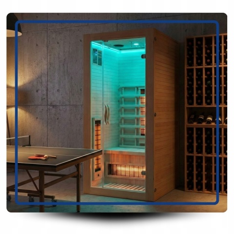 Sauna ogrodowa na podczerwień 90x90x190 cm 1-osobowa Infrared