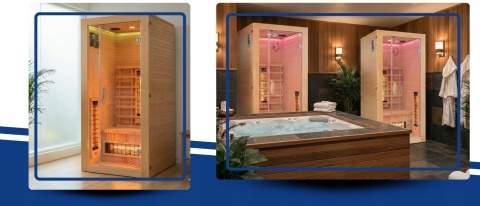 Sauna ogrodowa na podczerwień 90x90x190 cm 1-osobowa Infrared