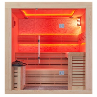 Sauna ogrodowa sucha z piecem HARVIA 6kW 220x180x210 cm 4 osobowa