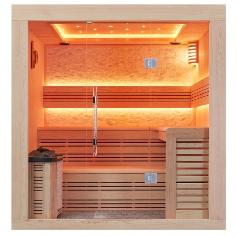 Sauna ogrodowa sucha z piecem HARVIA 6kW 220x180x210 cm 4 osobowa