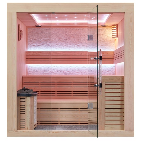Sauna ogrodowa sucha z piecem HARVIA 6kW 220x180x210 cm 4 osobowa