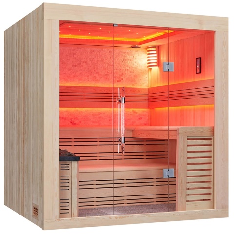 Sauna ogrodowa sucha z piecem HARVIA 6kW 220x180x210 cm 4 osobowa
