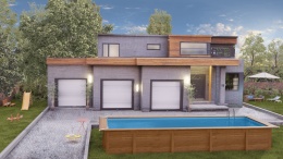 Basen ogrodowy drewniany 620x420x133 cm Evora GRE