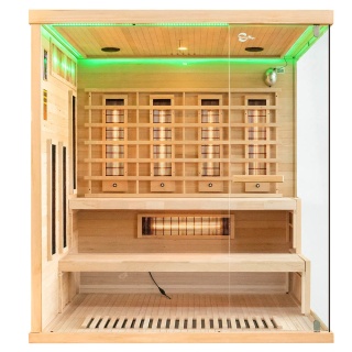 Sauna ogrodowa na podczerwień 180x160x200 cm 4-osobowa Infrared Xl