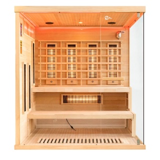 Sauna ogrodowa na podczerwień 180x160x200 cm 4-osobowa Infrared Xl