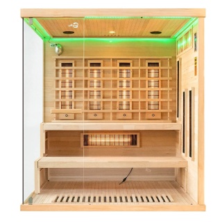 Sauna ogrodowa na podczerwień 180x160x200 cm 4-osobowa Infrared Xl