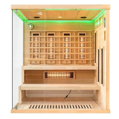 Sauna ogrodowa na podczerwień 180x160x200 cm 4-osobowa Infrared Xl