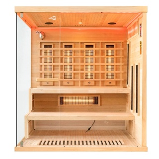 Sauna ogrodowa na podczerwień 180x160x200 cm 4-osobowa Infrared Xl