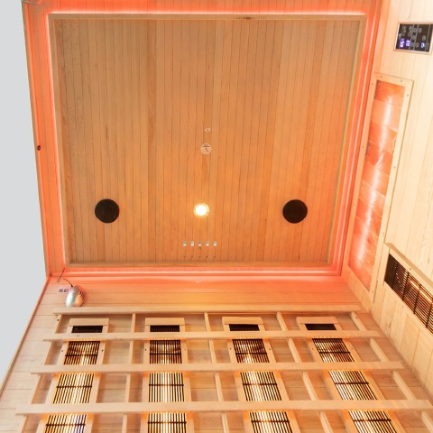 Sauna ogrodowa na podczerwień 180x160x200 cm 4-osobowa Infrared Xl