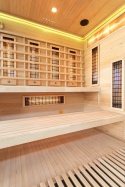 Sauna ogrodowa na podczerwień 180x160x200 cm 4-osobowa Infrared Xl