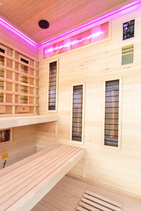 Sauna ogrodowa na podczerwień 180x160x200 cm 4-osobowa Infrared Xl