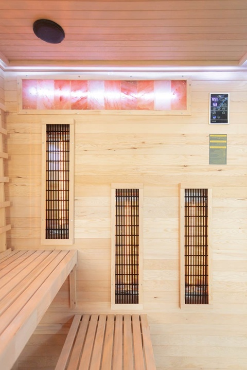 Sauna ogrodowa na podczerwień 180x160x200 cm 4-osobowa Infrared Xl