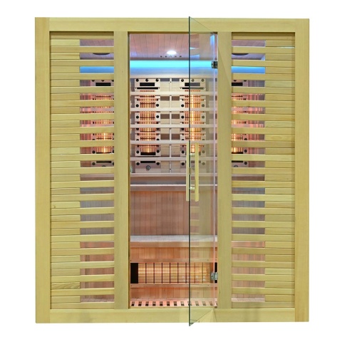 Sauna na podczerwień z kamieniem solnym 180x160x200 cm 4-osobowa Infrared Xl