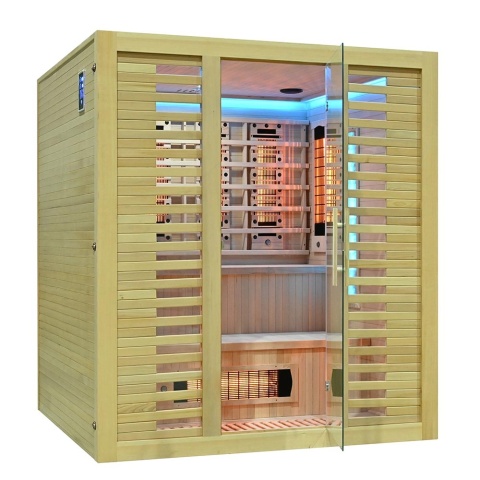 Sauna na podczerwień z kamieniem solnym 180x160x200 cm 4-osobowa Infrared Xl