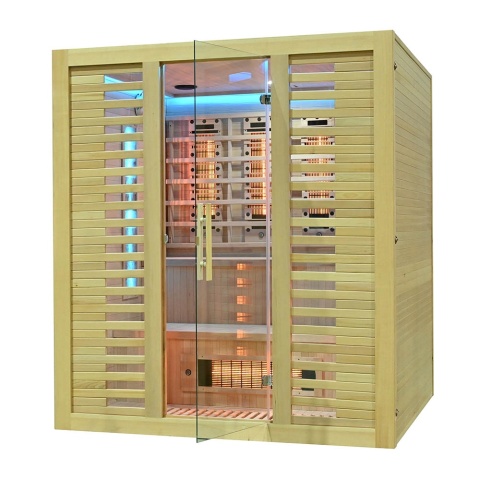 Sauna na podczerwień z kamieniem solnym 180x160x200 cm 4-osobowa Infrared Xl