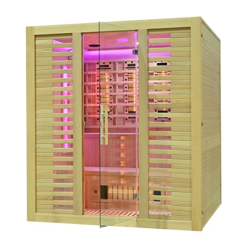 Sauna na podczerwień z kamieniem solnym 180x160x200 cm 4-osobowa Infrared Xl