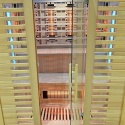 Sauna na podczerwień z kamieniem solnym 180x160x200 cm 4-osobowa Infrared Xl