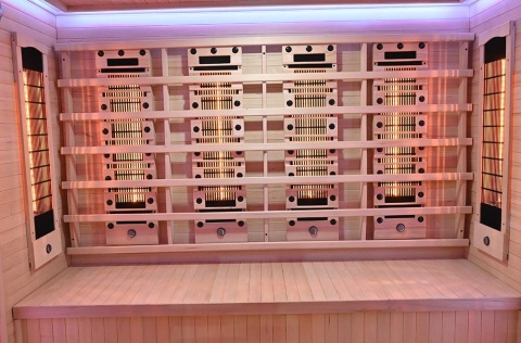 Sauna na podczerwień z kamieniem solnym 180x160x200 cm 4-osobowa Infrared Xl