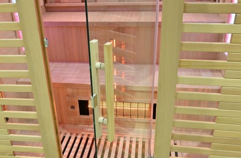 Sauna na podczerwień z kamieniem solnym 180x160x200 cm 4-osobowa Infrared Xl