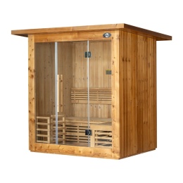 Sauna ogrodowa sucha z piecem HARVIA 8kW 175x130x200 cm 3 osobowa