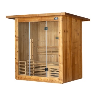 Sauna ogrodowa sucha z piecem HARVIA 8kW 175x130x200 cm 3 osobowa