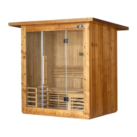 Sauna ogrodowa sucha z piecem HARVIA 8kW 175x130x200 cm 3 osobowa
