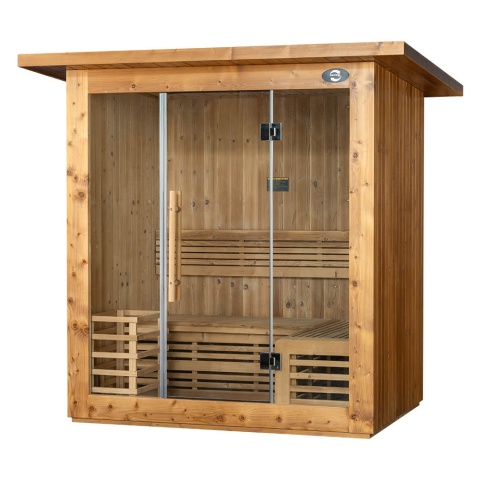 Sauna ogrodowa sucha z piecem HARVIA 8kW 175x130x200 cm 3 osobowa