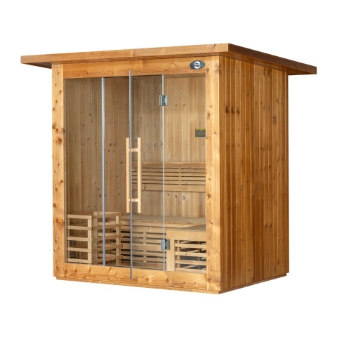 Sauna ogrodowa sucha z piecem HARVIA 8kW 175x130x200 cm 3 osobowa